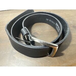 Honest by Brighton Mens Black Leather Belt 36 Solid Brass Buckle 61503 USA Made